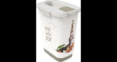Rotho Mypet Voeder Strooicontainer Grijs&Cappuccino - Hondenvoerbewaarbak - 10 l