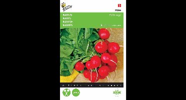 2 stuks - Buzzy - Radijs Bel Image, Ronde Rode Kortlof