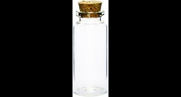 Glazen flesjes met kurk (12 stuks)
