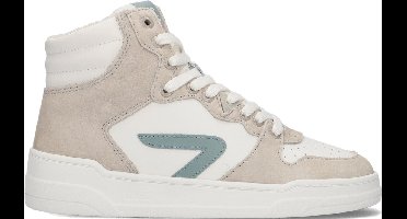 HUB Court-z High Sneakers - Leren Sneaker - Dames - Wit - Maat 41