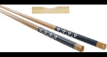 6-delige sushi serveer set aardewerk voor 2 personen blauw/wit - Sushi servies