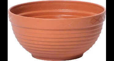 Prosperplast Tafel plantenpot/bloempot - kunststof D54 x H21 cm - terracotta - binnen/buiten