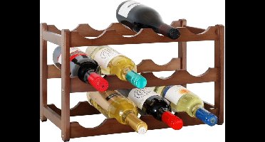 Houten Wijnfleshouder - Wijnrek voor 12 flessen