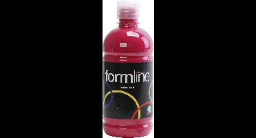 Tempera Verf Mat, primair rood, 500 ml/ 1 fles