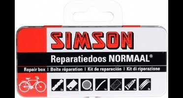 reparatiedoos Normaal 8 x 6 cm aluminium rood 10-delig