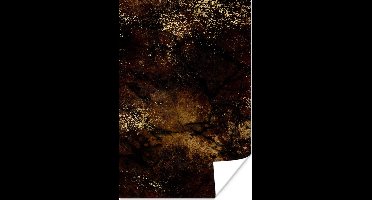 Poster Goud - Zwart - Abstract - 20x30 cm