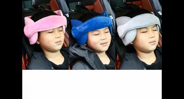Hoofdsteun kinderen - Kinderhoofdsteun - Nekkussen - Auto hoofdsteun - Grijs - Nekbescherming - Hoofdband kinderen