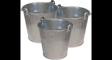 Benson Emmer / teil - 6x - van zink - met handvat - 12 liter