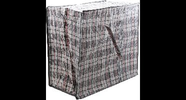 Cosy & Trendy XXL Opbergtas - 1x - 82 liter - shopper - mega/ jumbo formaat - rood geruit - 55 x 30 cm - dekens en kussens tas
