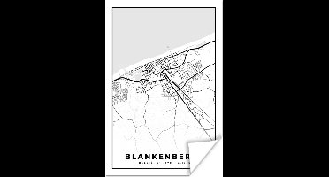 Poster Zwart Wit – België – Plattegrond – Stadskaart – Kaart – Blankenberge - 20x30 cm
