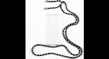 Shop4 - Samsung Galaxy A82 5G Hoesje - Zachte Back Case TPU Siliconen met Koord Camouflage Groen