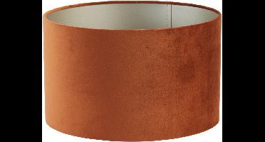 Light & Living Cilinder Lampenkap Velours - Terra - Ø30x21cm - voor Tafellampen, Hanglampen