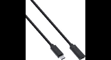 Premium USB-C naar USB-C verlengkabel - USB3.2 (tot 20 Gbit/s) - PD tot 20V/5A / zwart - 0,50 meter