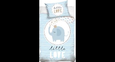 Carbotex Dekbedovertrek Little Love 90 X 120 Cm Katoen Blauw