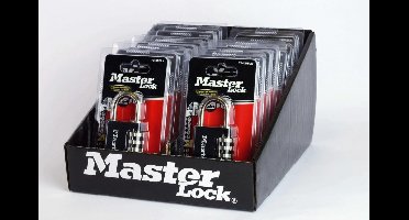 MasterLock Hangslot - Cijferslot - Lange Beugel - Massief Aluminium - Zwart - 40 mm - 7640EURDBLKLH