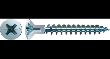 Spax spaanplaatschroef vz pk 4.5x50mm pz2 met kopboring
