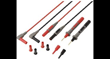 VOLTCRAFT MSL-820 Meetsnoer 4mm-stekker Testpunt 1.2 m Rood, Zwart 1 paar