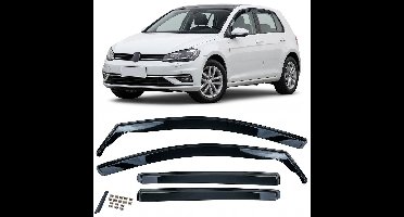 Wind- en Regenwindschermen Set 4 Delig Zwart Geschikt voor Volkswagen Golf 7 2013-2017 | Side Window Deflectors