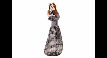 Skelet Peeping Girl Zwart 35x20xh120cm K Unststof Excl 3 Aa Batt
