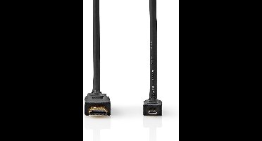 Nedis High Speed ​​HDMI-Kabel met Ethernet - HDMI Connector - HDMI Micro-Connector - 4K@30Hz - 10.2 Gbps - 1.50 m - Rond - PVC - Zwart - Label