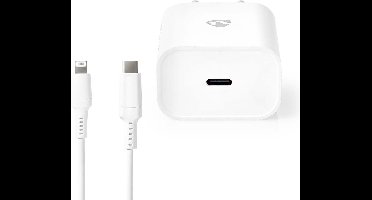 Oplader - 1,67 A / 2,22 A / 3,0 A - Outputs: 1 - Poorttype: 1x USB-C - Lightning 8-Pins (Los) Kabel - 2.0 m - 15 / 20 / 20 W - Automatische Voltage Selectie