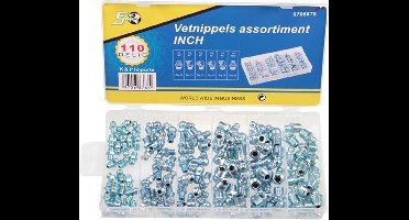 Topgear Vetnippels Inch - Assortiment box - 110 delig