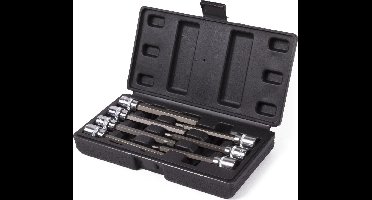 Hofftech Verlengde doppenset inbus - 7 maten - CRV materiaal - 110 mm lengte - 7-delig