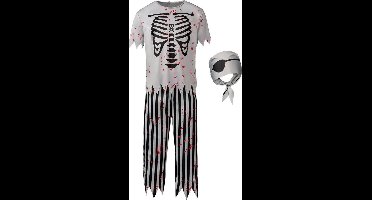 Tom Verkleedkostuum Piraat Heren Zilver/zwart Mt Xl