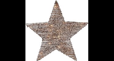 Non-branded Kerstster Valera Led 30 X 10 Cm Staal Wit/bruin