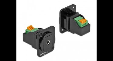 Delock D-Type Module 3.5 mm 3 pin stereo jack female to terminal block