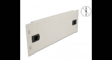 10 inch blindpaneel | toolfree | 2U | grijs