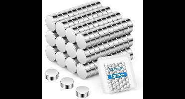 -Magnets - Neodymium - Round - siliver - Mini - 5L x 2W x 2Th millimetres - 120 pieces