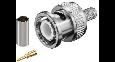 Goobay BNC Krimp Plug - BNC (m) - voor RG58/U kabel - 50 ohm - met vergulde pin
