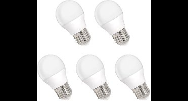 Spectrum LED Kogellamp E27 1W - 230V - 90 Lumen - 3000K Warm wit - Gezellig licht - Energiezuinig - 5 stuks