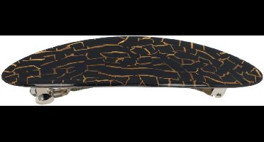 Haarsoires Haarspeld Patentspeld Ovaal 11cm – Vintage Look – Zwart Goud - Haarspelden voor Dames - Haarklem - Haarclip - Haaraccessoires - Hair Clip - Decoratieve Haaraccessoire