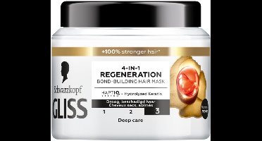 Gliss - Haarmasker - 4in-1 Hair Mask - Voor Diep Herstel - 400 ml - 1 stuk