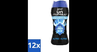 12 x Lenor - Unstoppables - Geurparels - Alpine - Wasverzachter - 224 g - Geurparels - Wasverzachter - Frisheid - Wasgeur - Wasgeurboost