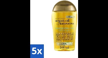 5 x OGX - Argan Oil of Morocco - Haarolie - Penetrating Oil - Intensief Herstel - 100 ml - Haarolie - Arganolie - Haarherstel - Pluiscontrole - Zijdezachte Haar