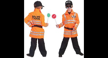 Fluor oranje politiepakjes voor jongens