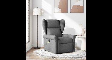 vidaXL - Massagestoel - Donkergrijze - Stof