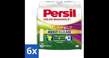 6 x Persil Waspoeder Megaperls Color 17 Wasbeurten 1,02 kg - Waspoeder - Gekleurde Was - Vlekkenverwijderaar - Wasmiddel - Wasverzorging