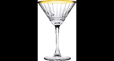 Pasabahce Elysia Martiniglas 22 Cl Gouden Rand - 4 Stuks