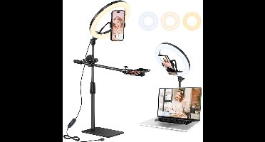 Ringlamp met Statief - Ring Light - Verstelbaar - Led Verlichting
