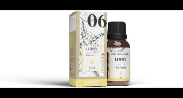 Biologische citroenessence 15 ml etherische olie (Citroen)|Organic lemon essence 15 ml of essential oil (Lemon)|Essence de citron bio 15 ml de huile essentielle (Citron)