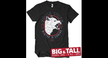Game of Thrones T-Shirt House StarkWinter Is Coming Big & Tall T-Shirt WB-1-GOT005-H64-3 Black-3XL