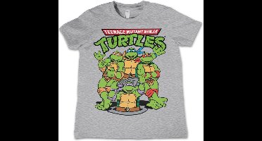 Teenage Mutant Ninja Turtles TMNT Group Kids T-Shirt Kinder Heather-Grey-4 Jahre