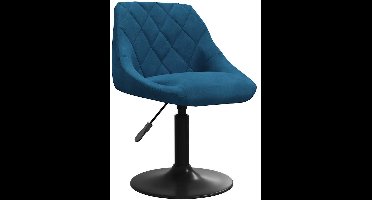 vidaXL - Barkruk - fluweel - blauw