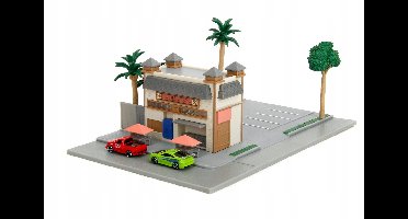 Jada Fast & Furious Diorama: Toretto's Diner met 2 Auto's