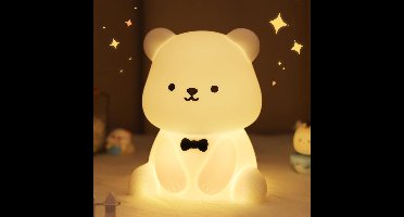 Vitdipy - Schattige beer Nachtlampje - Kinderkamer & Slaapkamer - Met Touch Functie - Dimbaar Nachtlampjes - Voor Kinderen, Baby & Volwassenen