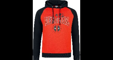 Deadpool Logo Heren Trui met capuchon - rood/zwart - XXL